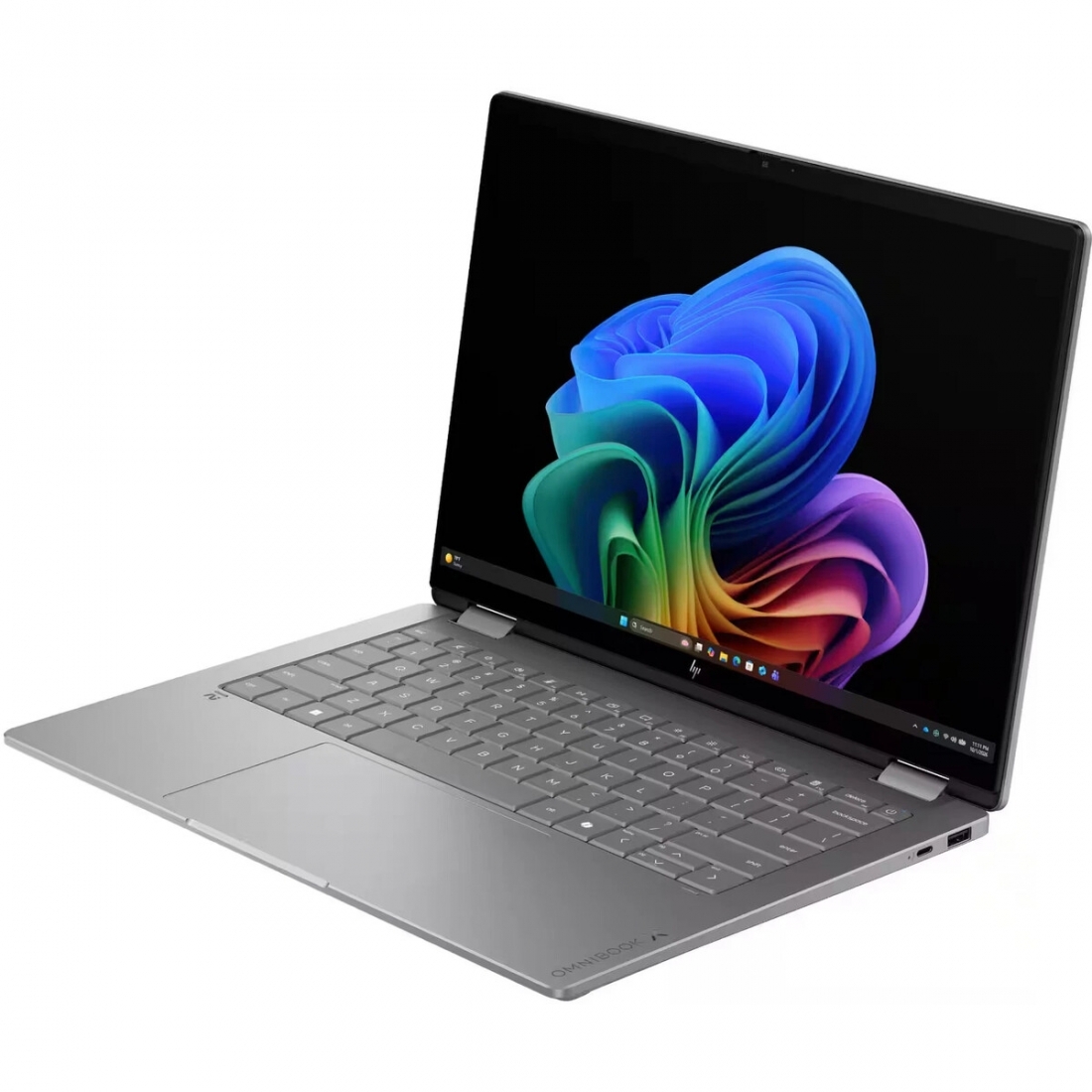 HP OmniBook X Flip 2-in-1 - 14 2K OLED Touchscreen Laptop - Intel Core Ultra 7  - 16GB RAM - 1TB SSD - Copilot+ - Win11 - Silver
